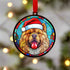 Chow Chow in Santa Hat Suncatcher Decoration